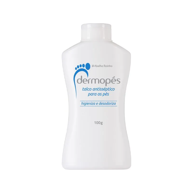 Talco Antisséptico Para Os Pés Dermopés Abelha Rainha 100g