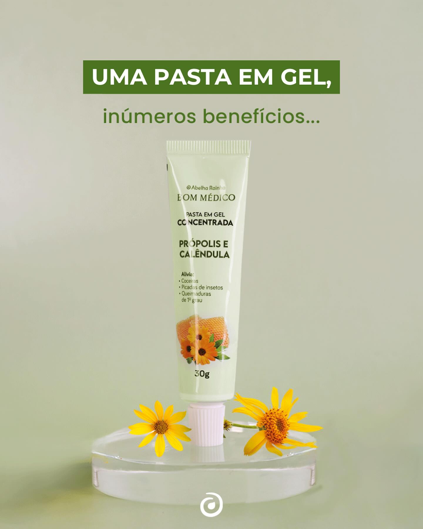 Bom Médico - Pasta Em Gel Com Própolis E Calêndula - 30g (nova embalagem)